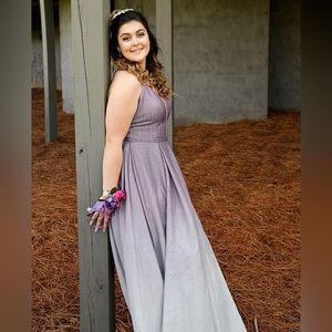 COYA COLLECTION PURPLE SPARKLING PROM DRESS